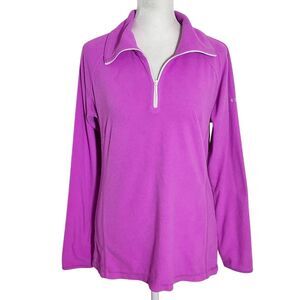 Columbia Fuchsia Fleece Quarter-Zip Pullover Size Medium